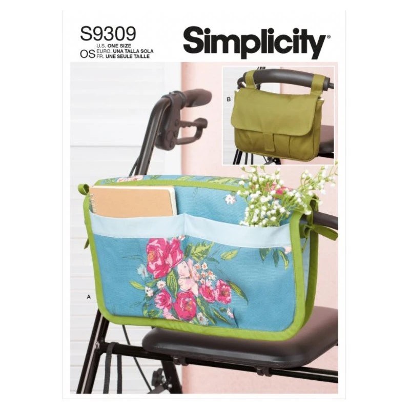 Simplicity Sewing Pattern S9309 Utilitarian Caddy Bag For Walkers Adjustable Tie 3 Simplicity Sewing Pattern S9309 Utilitarian Caddy Bag For Walkers Adjustable Tie