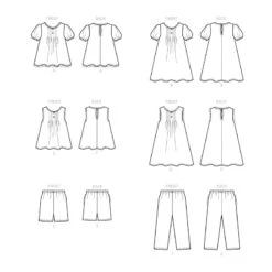 Simplicity Sewing Pattern S9321 Children's Mix & Match Top Shorts Dress Trousers