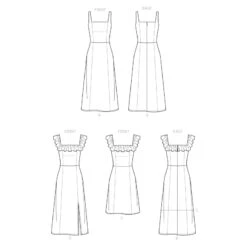 Simplicity Sewing Pattern S9326 Misses' Fitted Classic Dresses Optional Ruffle
