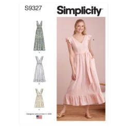 Simplicity Sewing Pattern S9327 Misses' Midi & Maxi Dresses With Ruffle Options