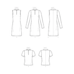 Simplicity Sewing Pattern S9328 Misses' Knit Sports Dress Stand Zip Collar