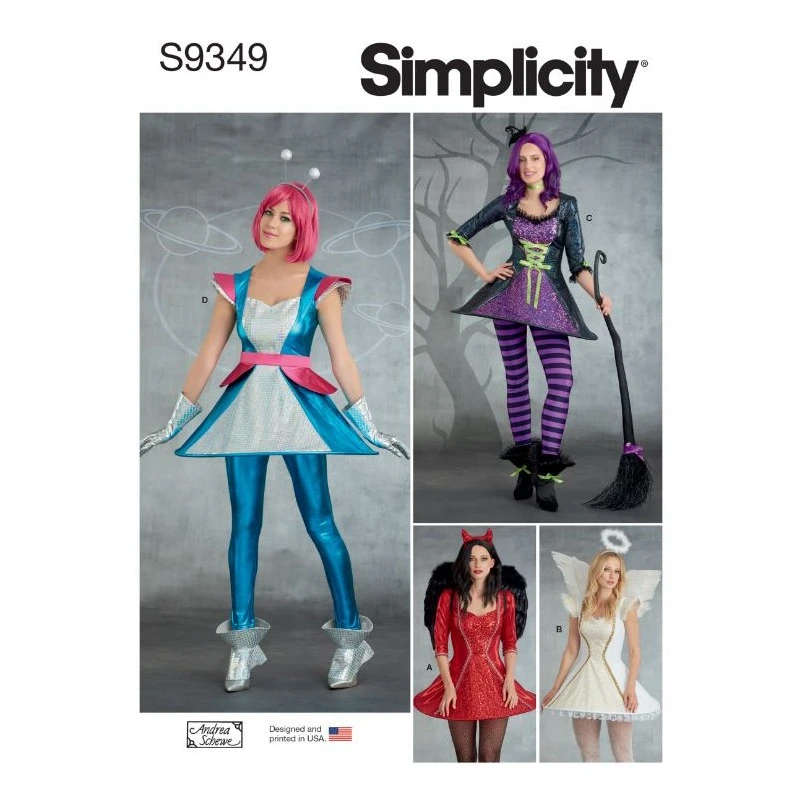 Simplicity Sewing Pattern S9349 Misses' Sassy Mini Dress Costume Halloween 3 Simplicity Sewing Pattern S9349 Misses' Sassy Mini Dress Costume Halloween