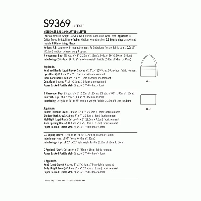 Simplicity Sewing Pattern S9369 Star Wars Messenger Bags And Laptop Sleeves 4 Simplicity Sewing Pattern S9369 Star Wars Messenger Bags And Laptop Sleeves - Image 2