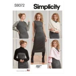 Simplicity Sewing Pattern S9372 Misses' Slim Fit Knit Dress And Shrugs