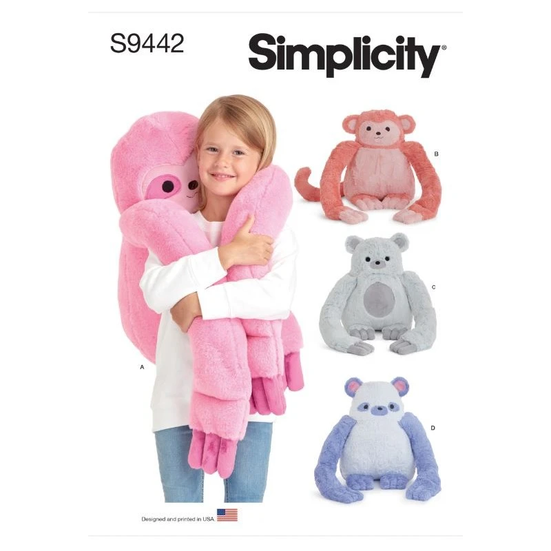 Simplicity Sewing Pattern S9442 20" Stuffed Hugging Plush Animals 3 Simplicity Sewing Pattern S9442 20" Stuffed Hugging Plush Animals