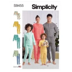 Simplicity Sewing Pattern S9455 Misses Mens Children's Knit Tops And Bottoms
