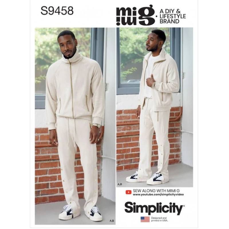 Simplicity Sewing Pattern S9458 Mimi G Men's Jacket And Jogger Bottoms 3 Simplicity Sewing Pattern S9458 Mimi G Men's Jacket And Jogger Bottoms
