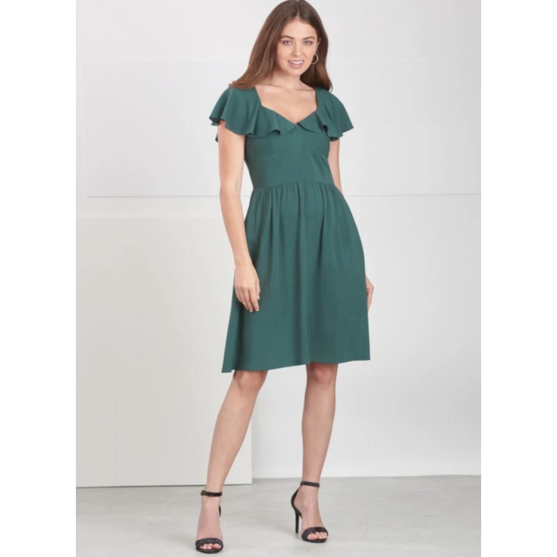 Simplicity Sewing Pattern S9703 Misses' Flounced Collars Flutter Sleeves Dresses 4 Simplicity Sewing Pattern S9703 Misses' Flounced Collars Flutter Sleeves Dresses - Image 2