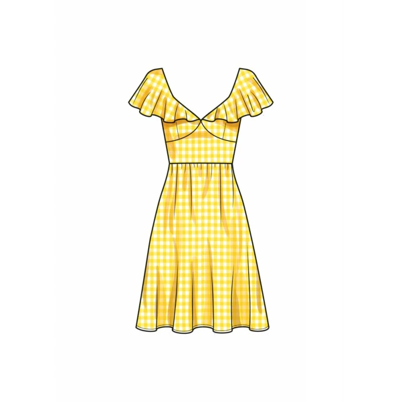 Simplicity Sewing Pattern S9703 Misses' Flounced Collars Flutter Sleeves Dresses 5 Simplicity Sewing Pattern S9703 Misses' Flounced Collars Flutter Sleeves Dresses - Image 3