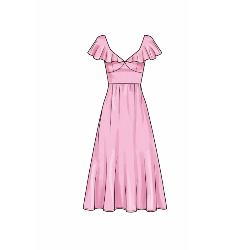 Simplicity Sewing Pattern S9703 Misses' Flounced Collars Flutter Sleeves Dresses 6 Simplicity Sewing Pattern S9703 Misses' Flounced Collars Flutter Sleeves Dresses - Image 4