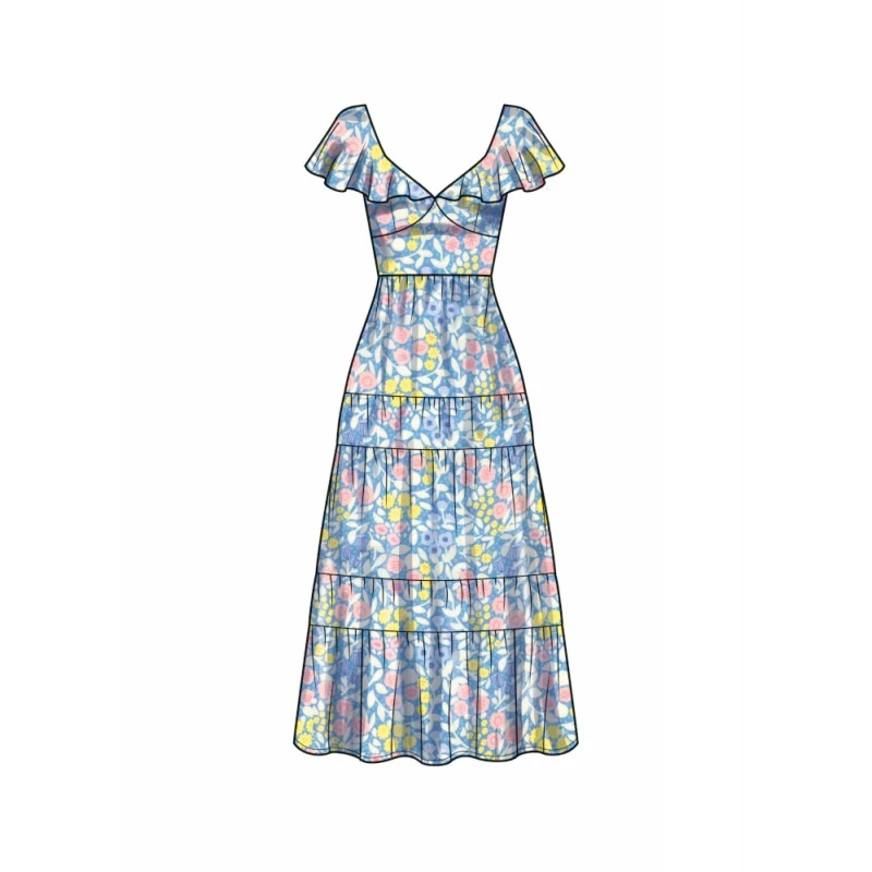 Simplicity Sewing Pattern S9703 Misses' Flounced Collars Flutter Sleeves Dresses 7 Simplicity Sewing Pattern S9703 Misses' Flounced Collars Flutter Sleeves Dresses - Image 5