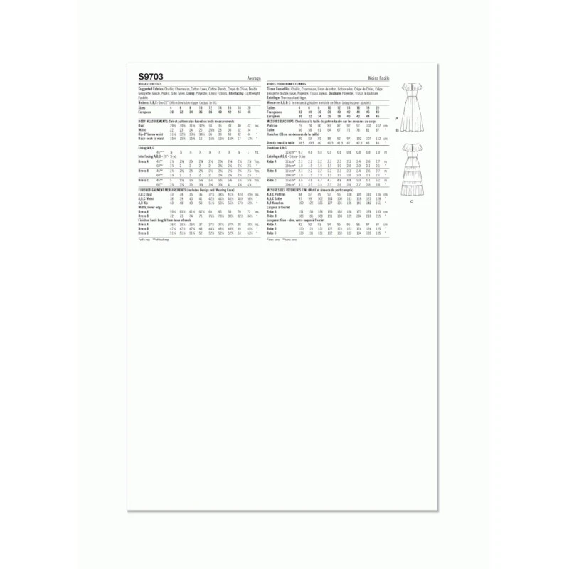 Simplicity Sewing Pattern S9703 Misses' Flounced Collars Flutter Sleeves Dresses 9 Simplicity Sewing Pattern S9703 Misses' Flounced Collars Flutter Sleeves Dresses - Image 7