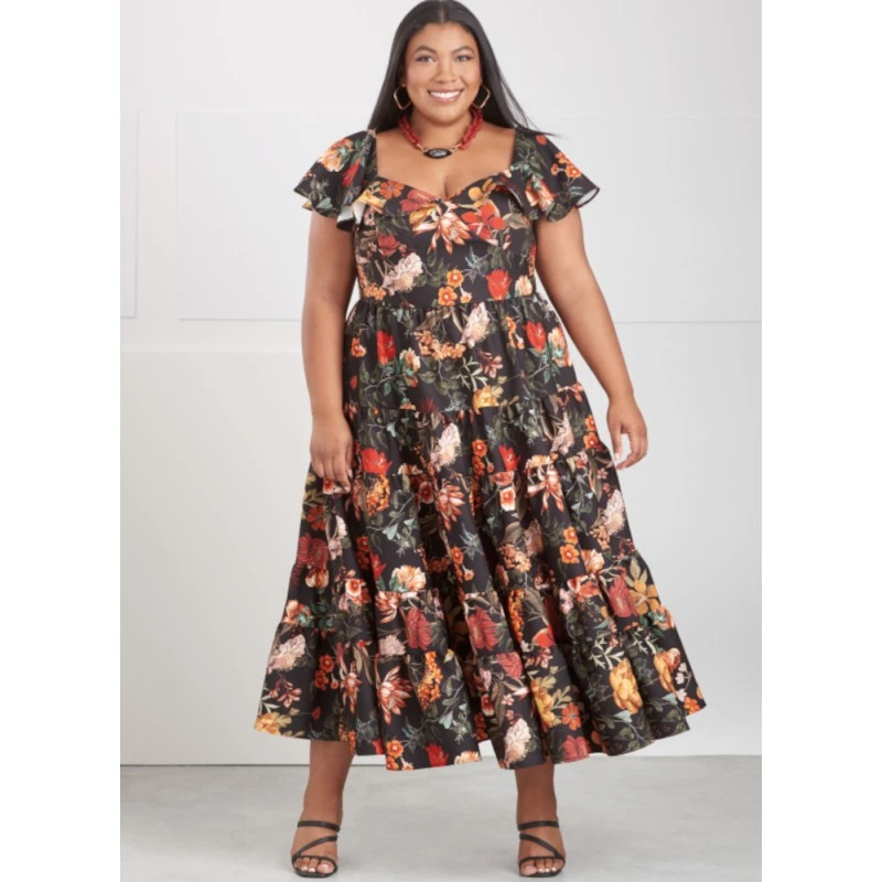 Simplicity Sewing Pattern S9704 Misses' Flounced Collars Flutter Sleeves Dresses 4 Simplicity Sewing Pattern S9704 Misses' Flounced Collars Flutter Sleeves Dresses - Image 2