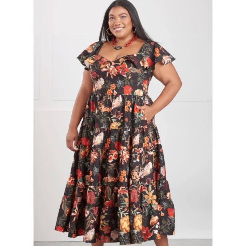 Simplicity Sewing Pattern S9704 Misses' Flounced Collars Flutter Sleeves Dresses 8 Simplicity Sewing Pattern S9704 Misses' Flounced Collars Flutter Sleeves Dresses - Image 6