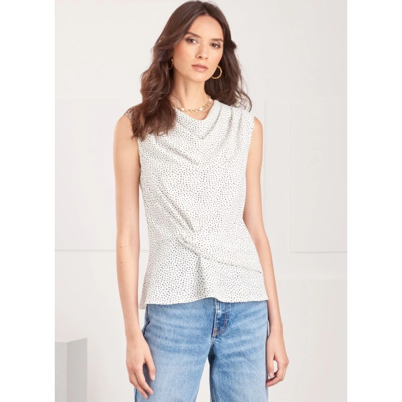 Simplicity Sewing Pattern S9706 Misses' Shoulder Pleats Peplum Waist Tops 4 Simplicity Sewing Pattern S9706 Misses' Shoulder Pleats Peplum Waist Tops - Image 2