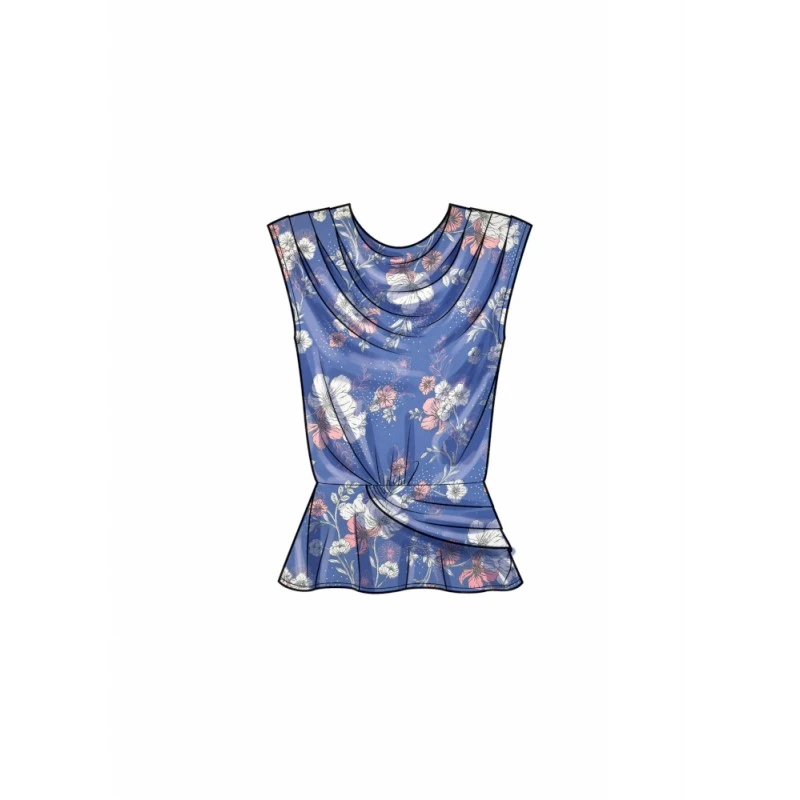 Simplicity Sewing Pattern S9706 Misses' Shoulder Pleats Peplum Waist Tops 7 Simplicity Sewing Pattern S9706 Misses' Shoulder Pleats Peplum Waist Tops - Image 5