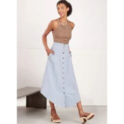 Simplicity Sewing Pattern S9710 Misses' Button-Front Panelled Back Yokes Skirts 10 Simplicity Sewing Pattern S9710 Misses' Button-Front Panelled Back Yokes Skirts -OHSEWCRAFTY simplicity sewing pattern s9710 misses button front panelled back yokes skirts 1