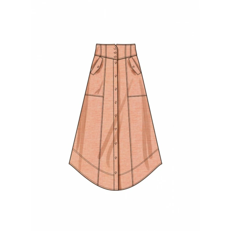 Simplicity Sewing Pattern S9710 Misses' Button-Front Panelled Back Yokes Skirts 7 Simplicity Sewing Pattern S9710 Misses' Button-Front Panelled Back Yokes Skirts - Image 5