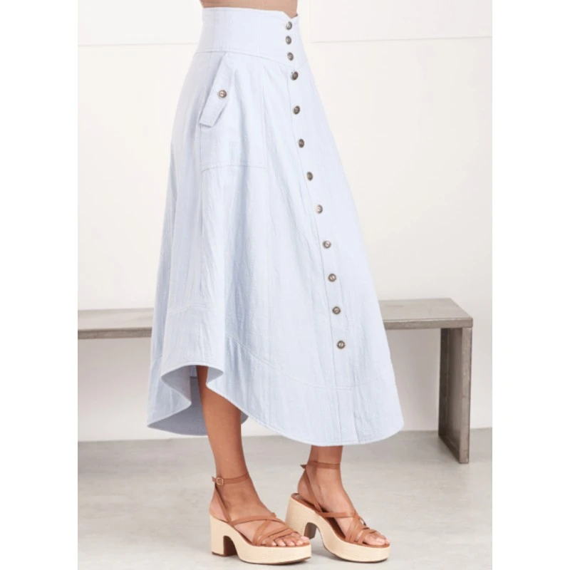 Simplicity Sewing Pattern S9710 Misses' Button-Front Panelled Back Yokes Skirts 8 Simplicity Sewing Pattern S9710 Misses' Button-Front Panelled Back Yokes Skirts - Image 6
