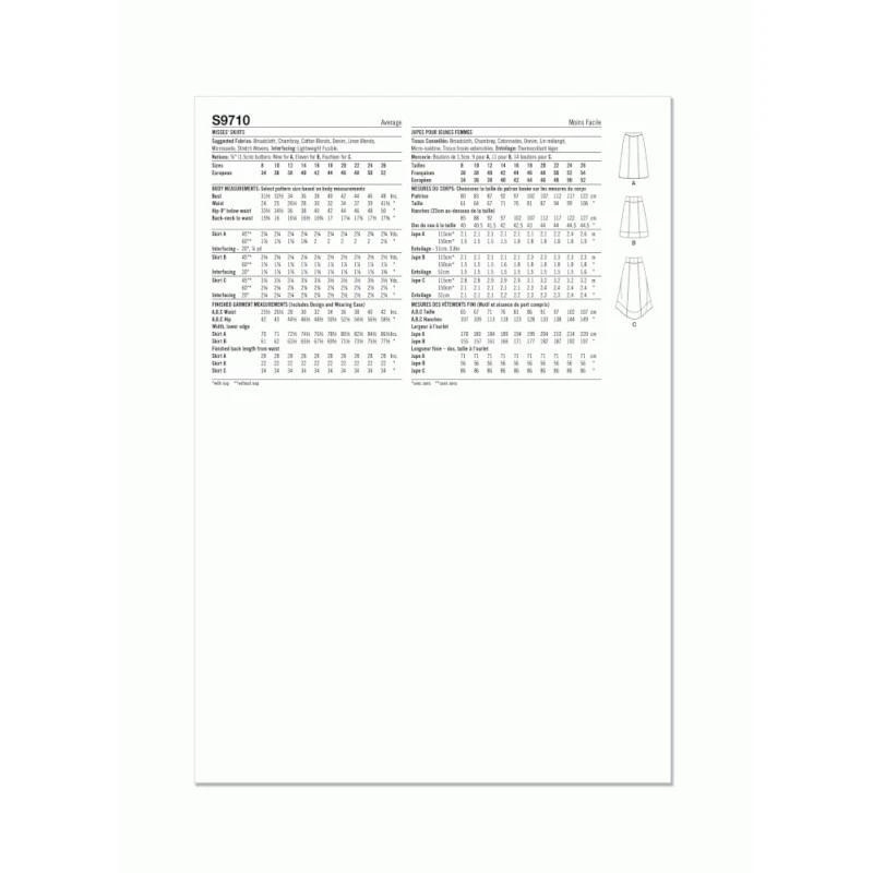 Simplicity Sewing Pattern S9710 Misses' Button-Front Panelled Back Yokes Skirts 9 Simplicity Sewing Pattern S9710 Misses' Button-Front Panelled Back Yokes Skirts - Image 7