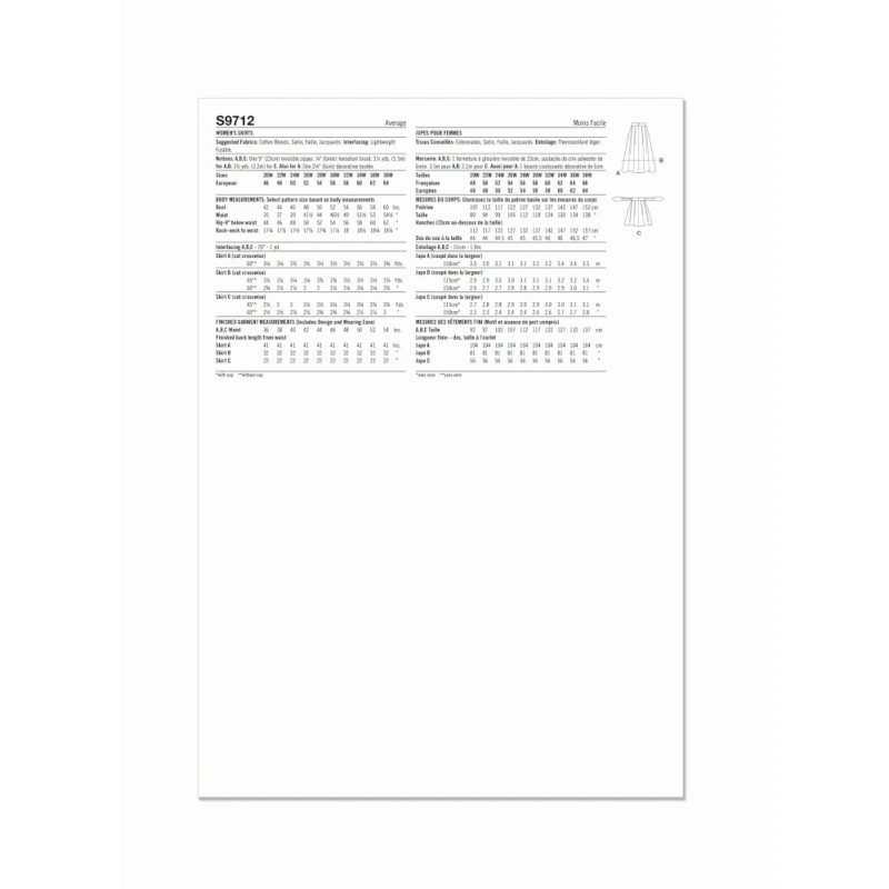 Simplicity Sewing Pattern S9712 Misses' Contoured Waistband Pleated Full Skirts 9 Simplicity Sewing Pattern S9712 Misses' Contoured Waistband Pleated Full Skirts - Image 7