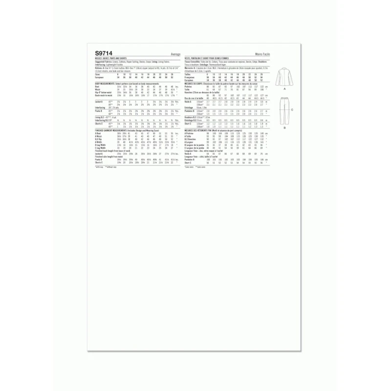 Simplicity Sewing Pattern S9714 Misses' Jacket Trousers Shorts By Mimi G Style 8 Simplicity Sewing Pattern S9714 Misses' Jacket Trousers Shorts By Mimi G Style - Image 6