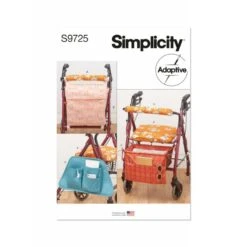 Simplicity Sewing Pattern S9725 Wheeled Walker Covers, Bags, And Accessories