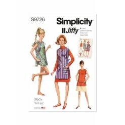 Simplicity Sewing Pattern S9726 Misses' 1960s Vintage Apron Or Beach Cover-Up