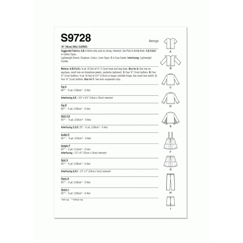 Simplicity Sewing Pattern S9728 18" Western Doll Clothes By Elaine Heigl Designs 9 Simplicity Sewing Pattern S9728 18" Western Doll Clothes By Elaine Heigl Designs - Image 7