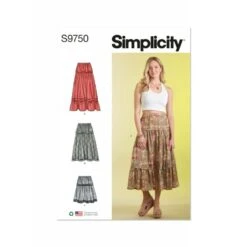 Simplicity Sewing Pattern S9750 Misses' Pull-On Skirt In Three Lengths