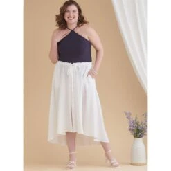 Simplicity Sewing Pattern S9787 Women's Easy To Sew Skirt With Hemline Variation -OHSEWCRAFTY simplicity sewing pattern s9787 women s easy to sew skirt with hemline variation 1