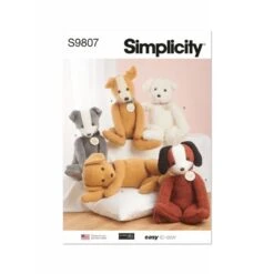 Simplicity Sewing Pattern S9807 Poseable Plush Animals By Elaine Heigl Designs