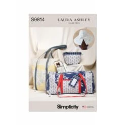 Simplicity Sewing Pattern S9814 Hat, Duffel, Tote, Cosmetic Case By Laura Ashley