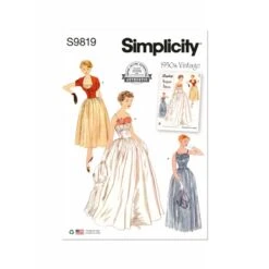 Simplicity Sewing Pattern S9819 Misses' Vintage 1950s Dresses And Jacket