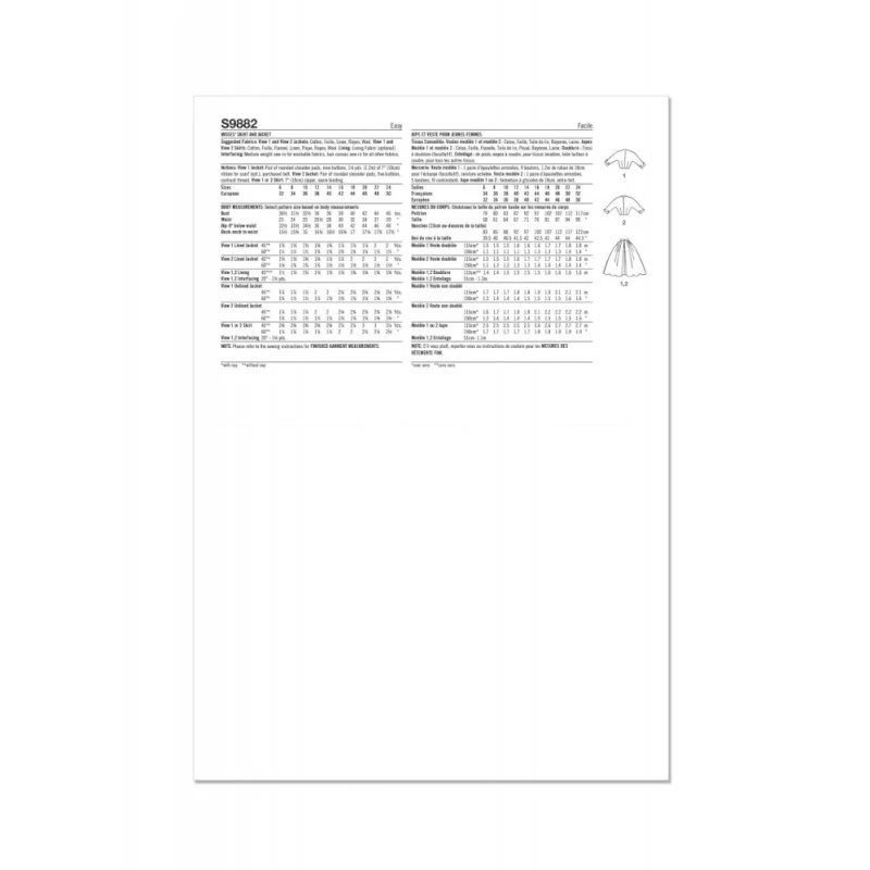 Simplicity Sewing Pattern S9882 Misses’ Vintage 1950s Retro Skirt And Jacket 7 Simplicity Sewing Pattern S9882 Misses’ Vintage 1950s Retro Skirt And Jacket - Image 5