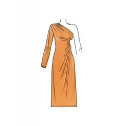 Simplicity Sewing Pattern S9885 Misses’ One Shoulder Knit Dress In Three Lengths -OHSEWCRAFTY simplicity sewing pattern s9885 misses one shoulder knit dress in three lengths 3