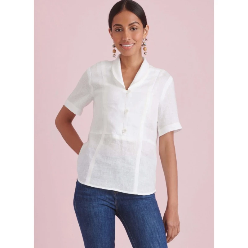 Simplicity Sewing Pattern S9889 Misses’ Raised-Waist Tops With Shawl Collar 4 Simplicity Sewing Pattern S9889 Misses’ Raised-Waist Tops With Shawl Collar - Image 2