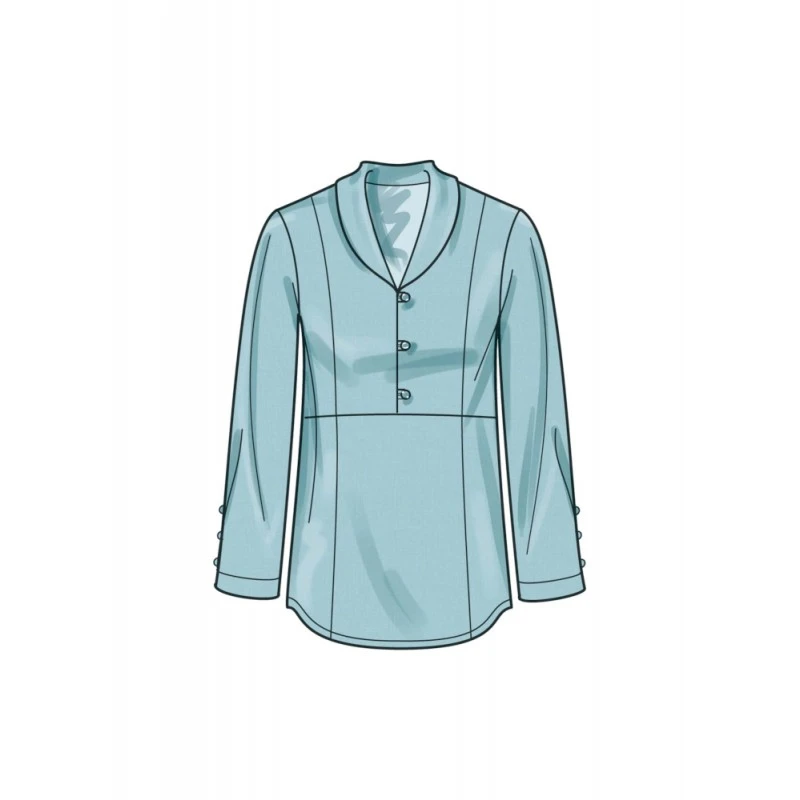 Simplicity Sewing Pattern S9889 Misses’ Raised-Waist Tops With Shawl Collar 8 Simplicity Sewing Pattern S9889 Misses’ Raised-Waist Tops With Shawl Collar - Image 6