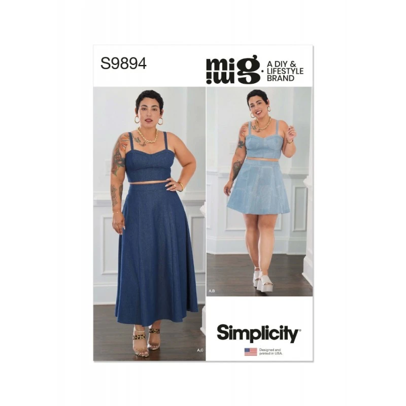 Simplicity Sewing Pattern S9894 Misses’ & Women’s Top And Skirt By Mimi G Style 3 Simplicity Sewing Pattern S9894 Misses’ & Women’s Top And Skirt By Mimi G Style