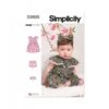 Simplicity Sewing Pattern S9898 Babies’ Button-Front Dress, Panty And Headband -OHSEWCRAFTY simplicity sewing pattern s9898 babies button front dress panty and headband