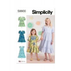 Simplicity Sewing Pattern S9900 Children’s Dress With Sleeve & Length Variations