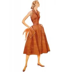 Simplicity Sewing Pattern S9913 Misses’ Vintage 1950s Retro One-Piece Dress Easy