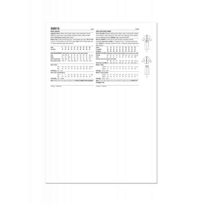 Simplicity Sewing Pattern S9915 Misses’ Vintage 1960s One And Two-Piece Dresses 6 Simplicity Sewing Pattern S9915 Misses’ Vintage 1960s One And Two-Piece Dresses - Image 4