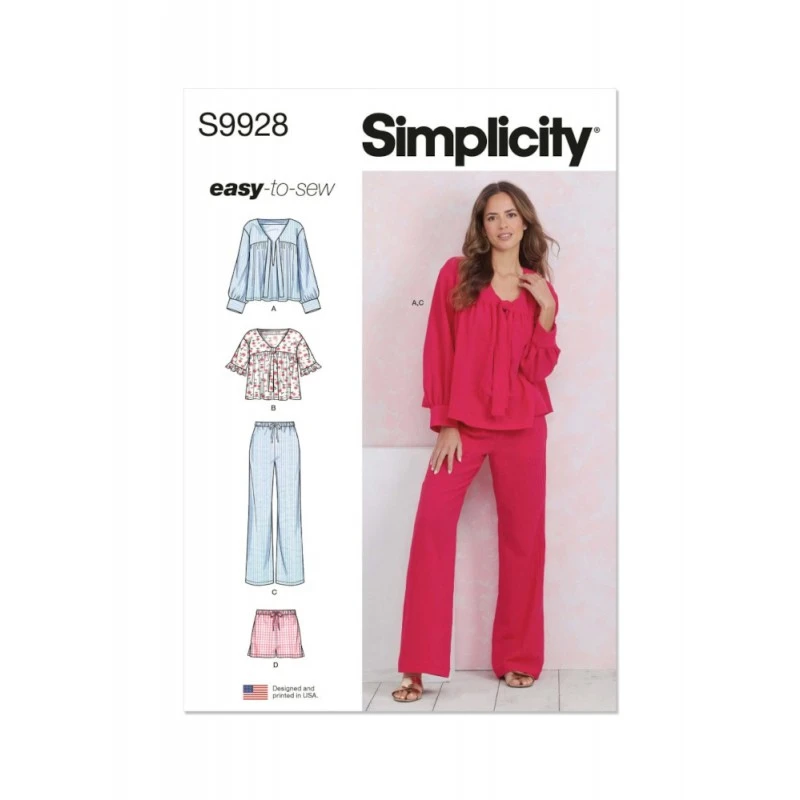 Simplicity Sewing Pattern S9928 Misses’ Loose Fit Lounge Tops, Trousers & Shorts 3 Simplicity Sewing Pattern S9928 Misses’ Loose Fit Lounge Tops, Trousers & Shorts