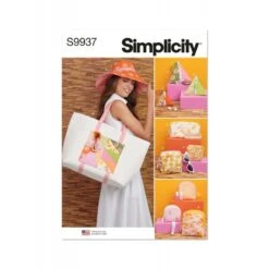 Simplicity Sewing Pattern S9937 Wide Brimmed Hat, Tote Bag And Zipper Cases