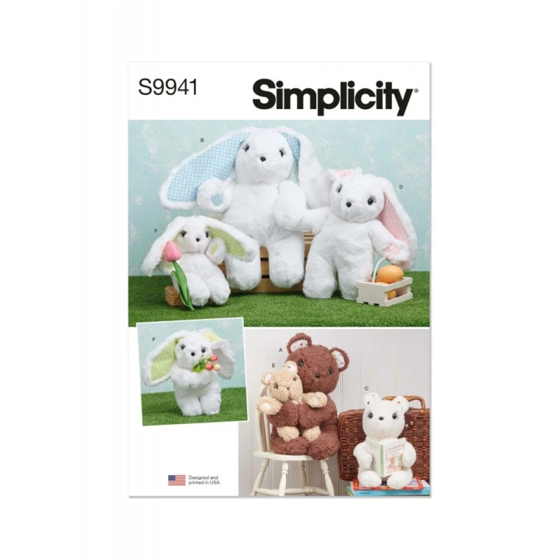 Simplicity Sewing Pattern S9941 Adorable Plush Bears And Bunnies In Three Sizes 3 Simplicity Sewing Pattern S9941 Adorable Plush Bears And Bunnies In Three Sizes