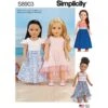 Simplicity Sewing Patterns 8903 Doll Clothes Summer Dresses Craft -OHSEWCRAFTY simplicity sewing patterns 8903 doll clothes summer dresses craft