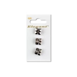 Sirdar Elegant Shanked Silver Stud Effect Petal Button 16mm 3 Pack 628