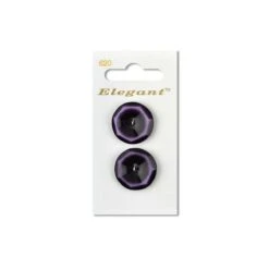 Sirdar Elegant Shiny Flat Two Tone Purple Round Plastic Button 22mm 2 Pack 622
