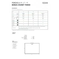 Sirdar Hayfield Knitting Pattern 10344 Poncho Bonus Chunky Tweed